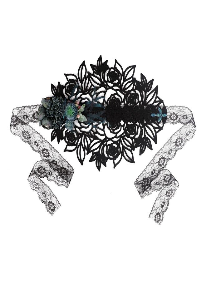 Ylucky Lolita Headband Victorian Bonnet Hat Halloween Cosplay Gothic Maid Lace Hair Accessory Hair Hoop Tea Party Sun Hat - Image 2